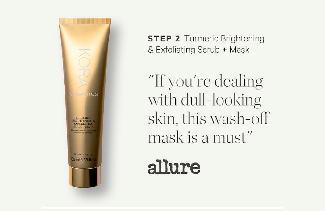 Step 2 Turmeric Brightening & Exfoliating Scrub + Mask
