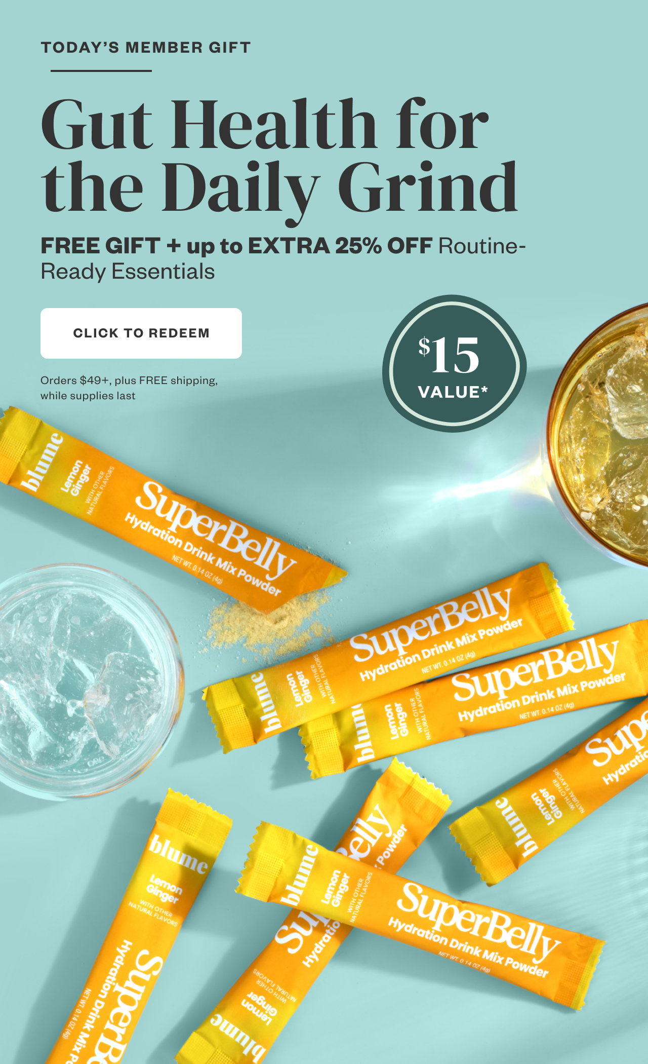 Today's Member Gift: Gut Health for the Daily Grind. Click to Redeem.