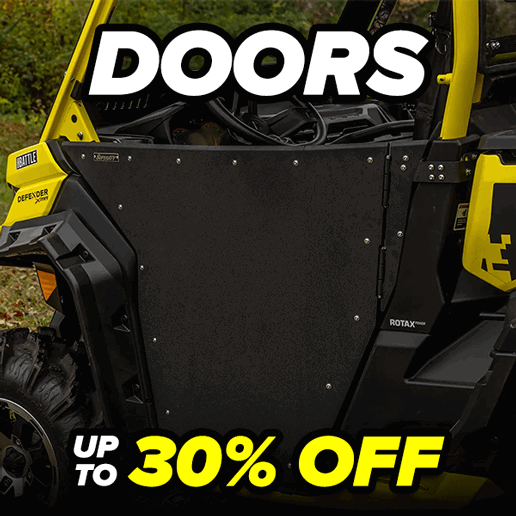 DOORS: SuperATV’s durable doors are designed to keep riders inside and the elements outside.
