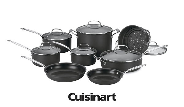 Chef's Classic Nonstick Hard-Anodized 14-Piece Cookware Set
