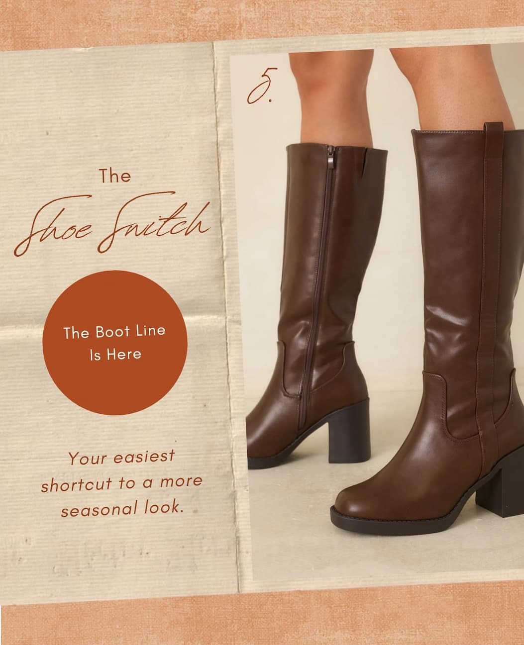 "The shoe switch. The Boot Line is here."