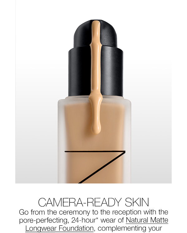 Slot 3: Go from the ceremony to the reception with Natural Matte Longwear Foundation and iconic Radiant Creamy Concealer.