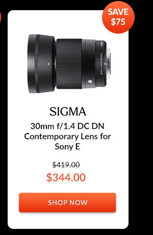 Sigma 30mm f/1.4 DC DN Contemporary Lens for Sony E