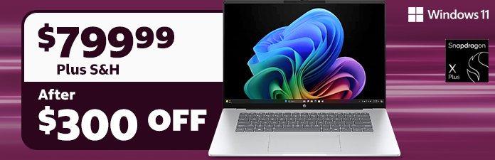 HP OmniBook 5 16-inch Touchscreen Laptop - Qualcomm Snapdragon X Plus (8 core) - Copilot+ PC