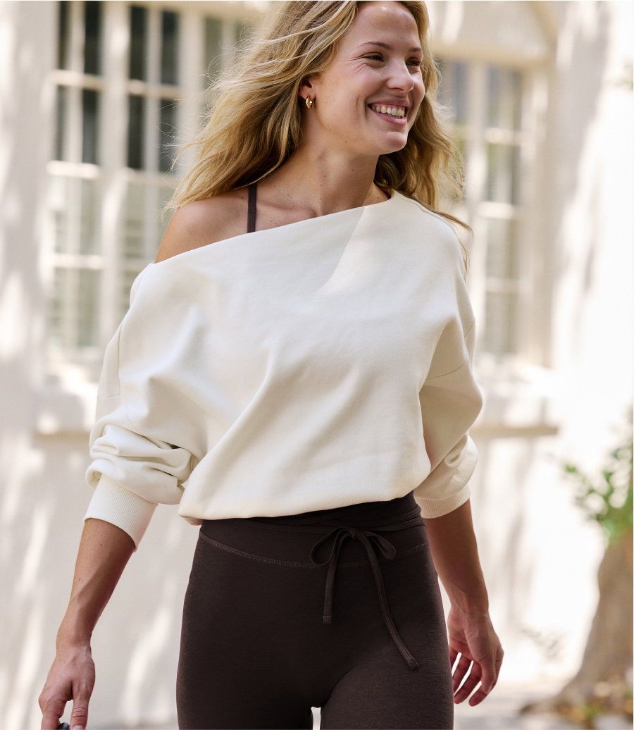 LuxeFleece 2.0™ Off The Shoulder Sweatshirt