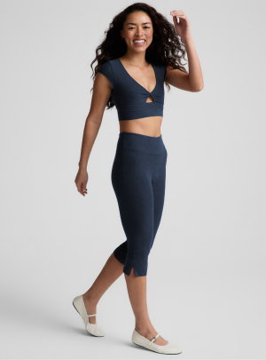 Spacedye™ Mid-Rise Slit Pedal Pusher Legging