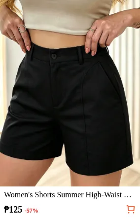 Women s Shorts Summer High-Waist...