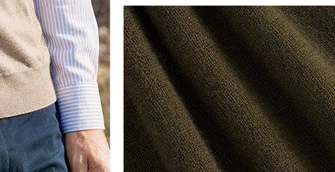 Men's Merino Alcantara Trim Gilet