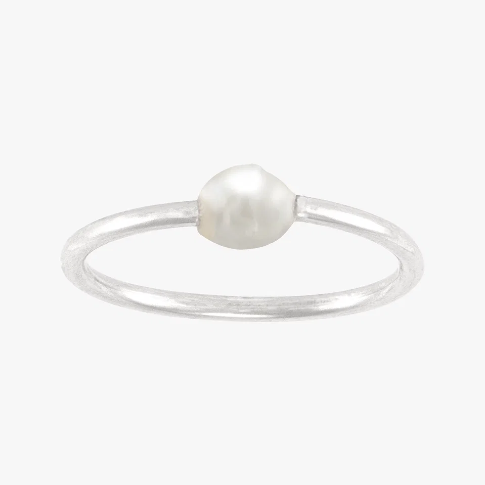 Understated Stacking Ring, Pearl