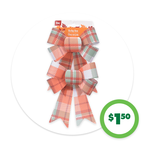 $1.50 2-pc. Burlap Bows