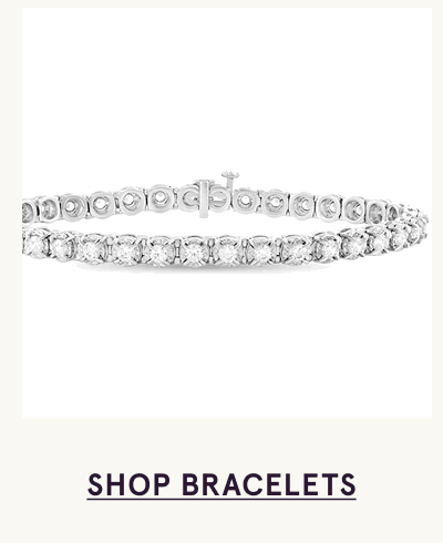 Silver diamond tennis bracelet. Click here to shop bracelets