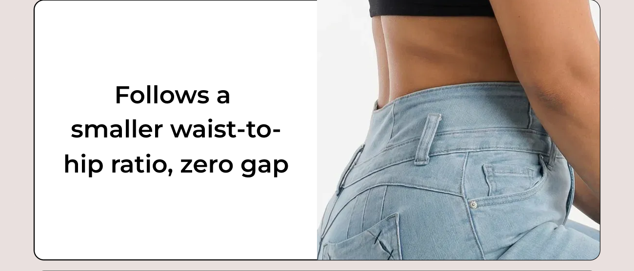 Follows a Smaller Waist-To-Hip Ratio, Zero Gap