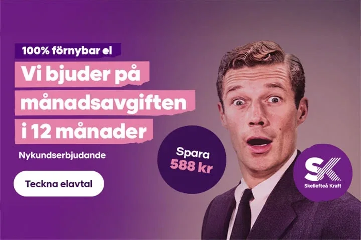 Fri månadsavgift i 12 månader hos Skellefteå Kraft