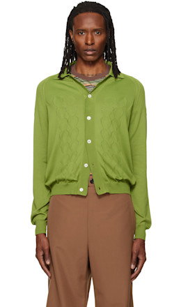 Green Pointelle Cardigan - Marni