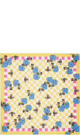 Yellow Pixel Rose Pocket Square - Vivienne Westwood