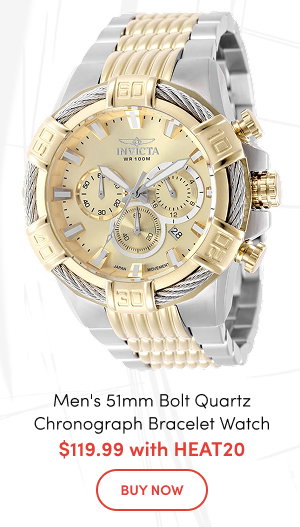INV-49902 Invicta Men's 51mm Bolt Quartz Chronograph Bracelet Watch $119.99 with HEAT20