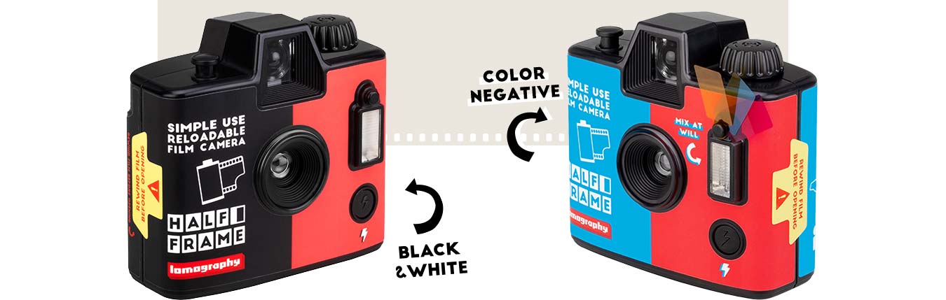 Half Frame Simple Use Reloadable Film Camera Double Your Film, Double Your Stories