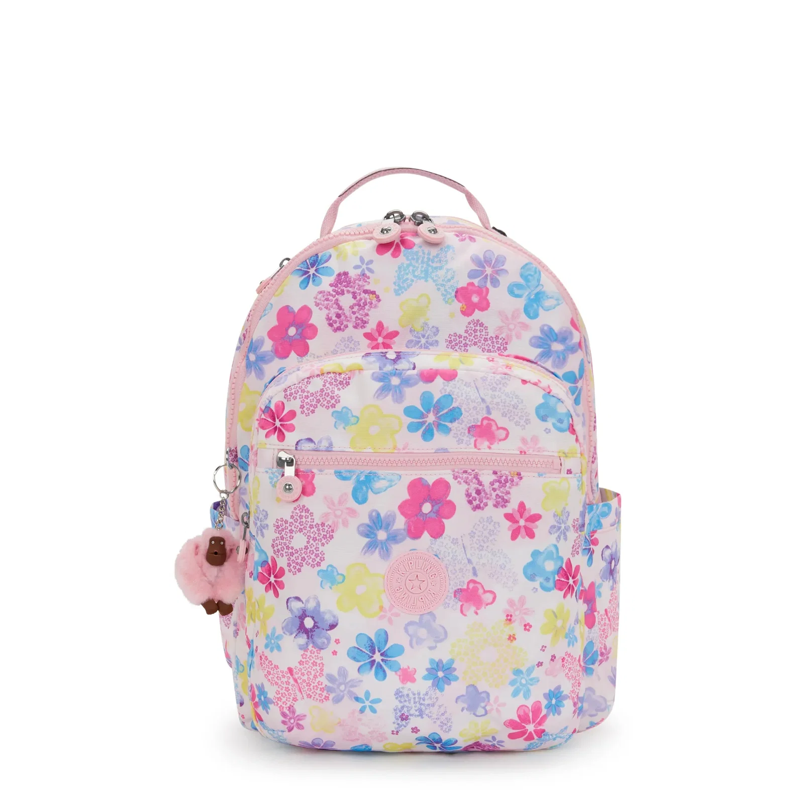 Seoul Large Printed 15" Laptop Backpack-Flower Stamp