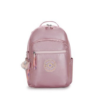 Seoul Large Metallic 15" Laptop Backpack-Bronze Pink Metallic C