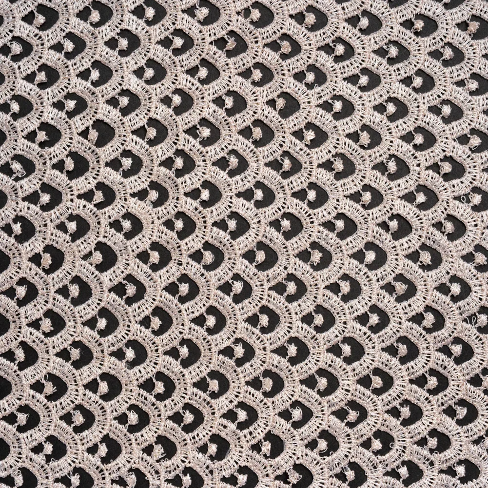 Image of Guipure Lace - Bleached Sand Scale Scallops