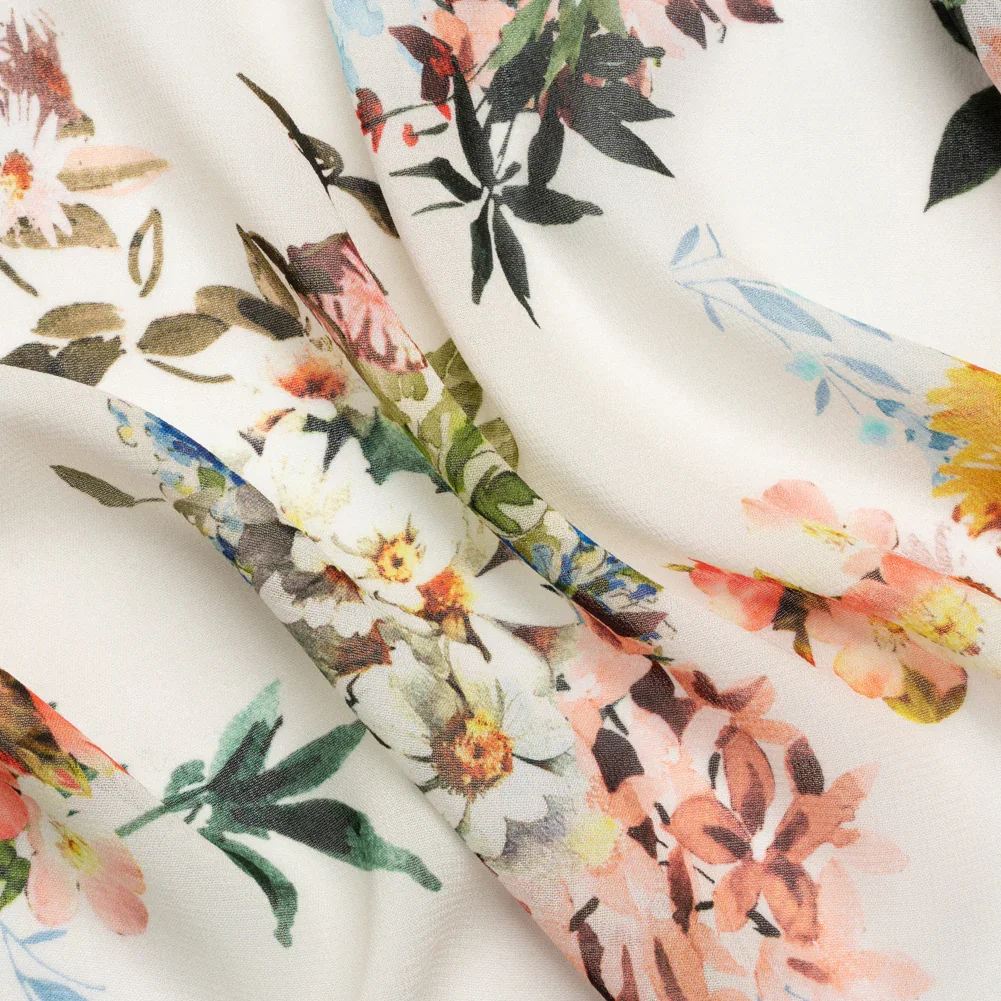 Image of Mood Exclusive White Arranged to Engage Viscose Georgette