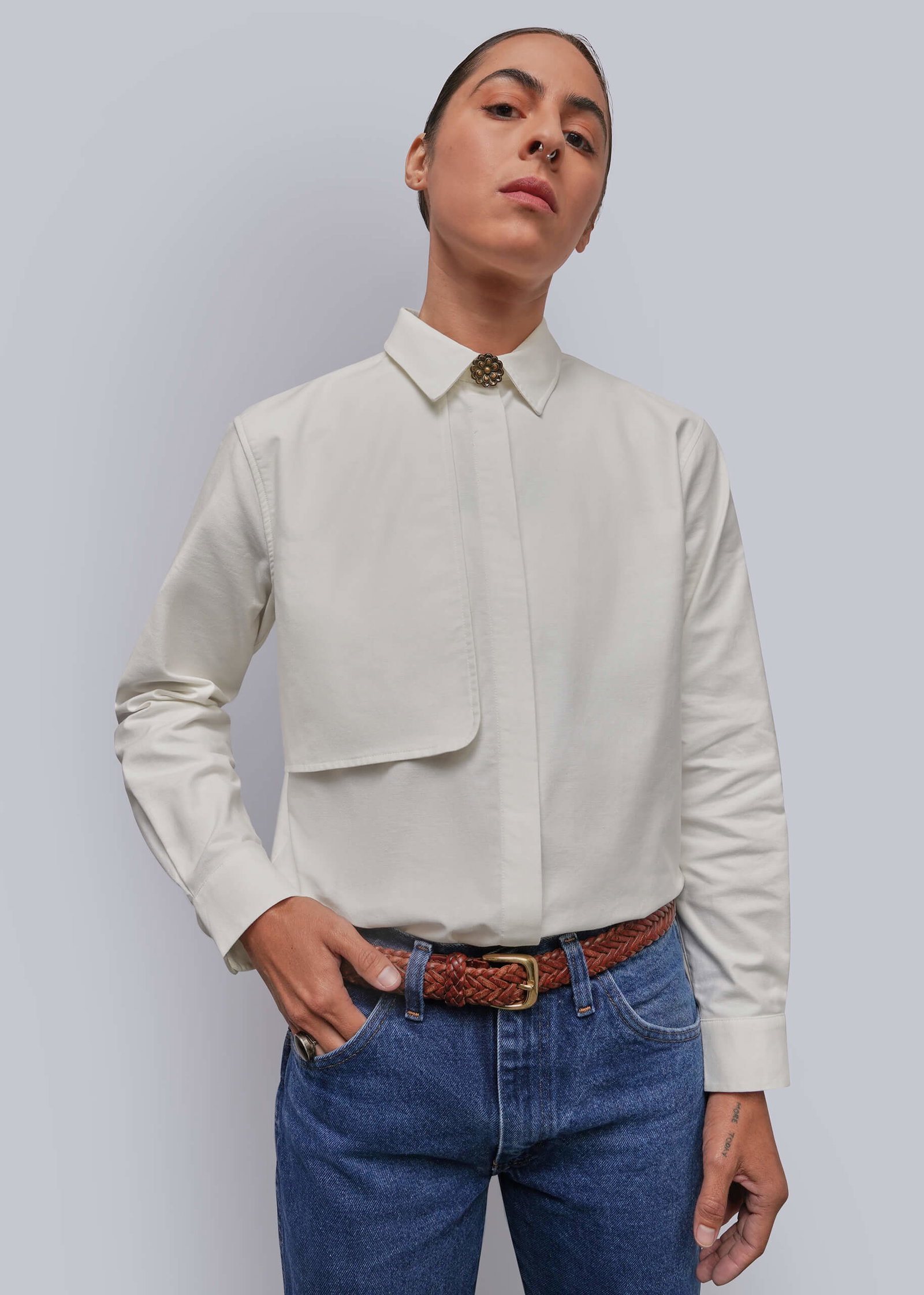 Image of The Empower Oxford Storm Flap Button Up