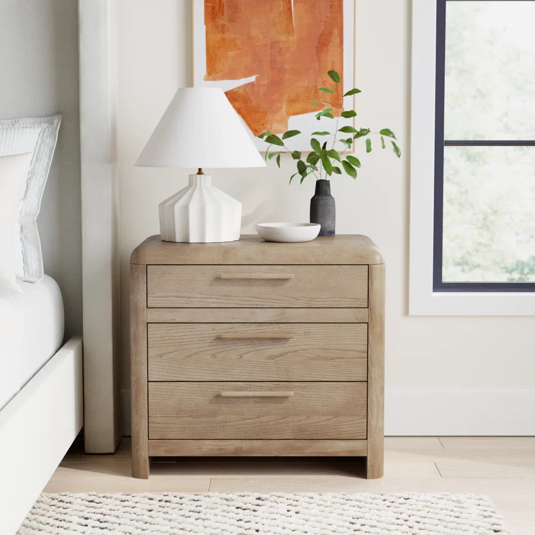 Furano 3-Drawer Nightstand