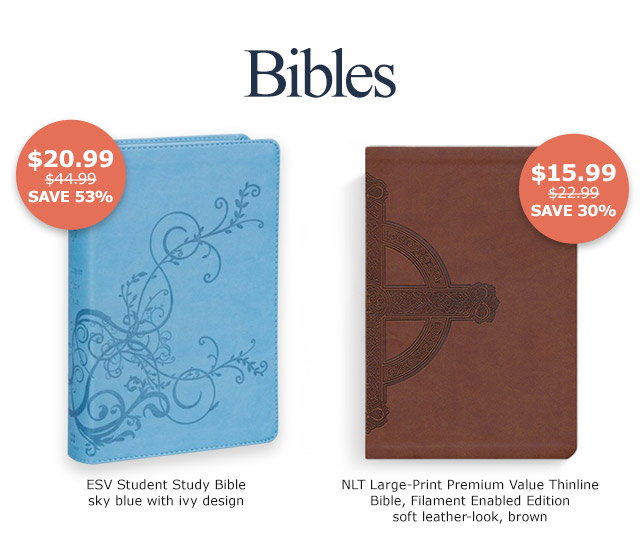 Bibles | ESV Student Study Bible | NLT Large Print Premium Value Thinline Bible