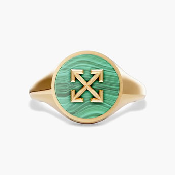 Men's Lapis Arrow Design Ring in 18K Gold Vermeil