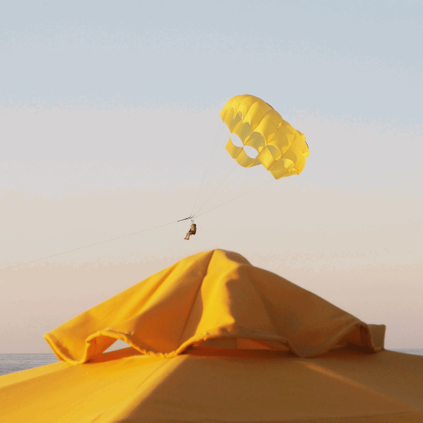 yellow parachute photograph
