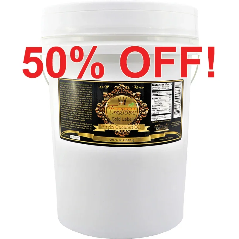 Image of Virgin Coconut Oil - Gold Label - 5 Gallons (limit of 1)