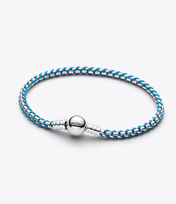 Blue Cord Snake Chain Bracelet