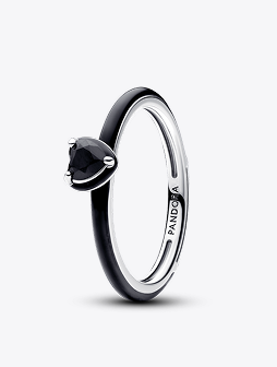 Pandora ME Black Chakra Heart Ring