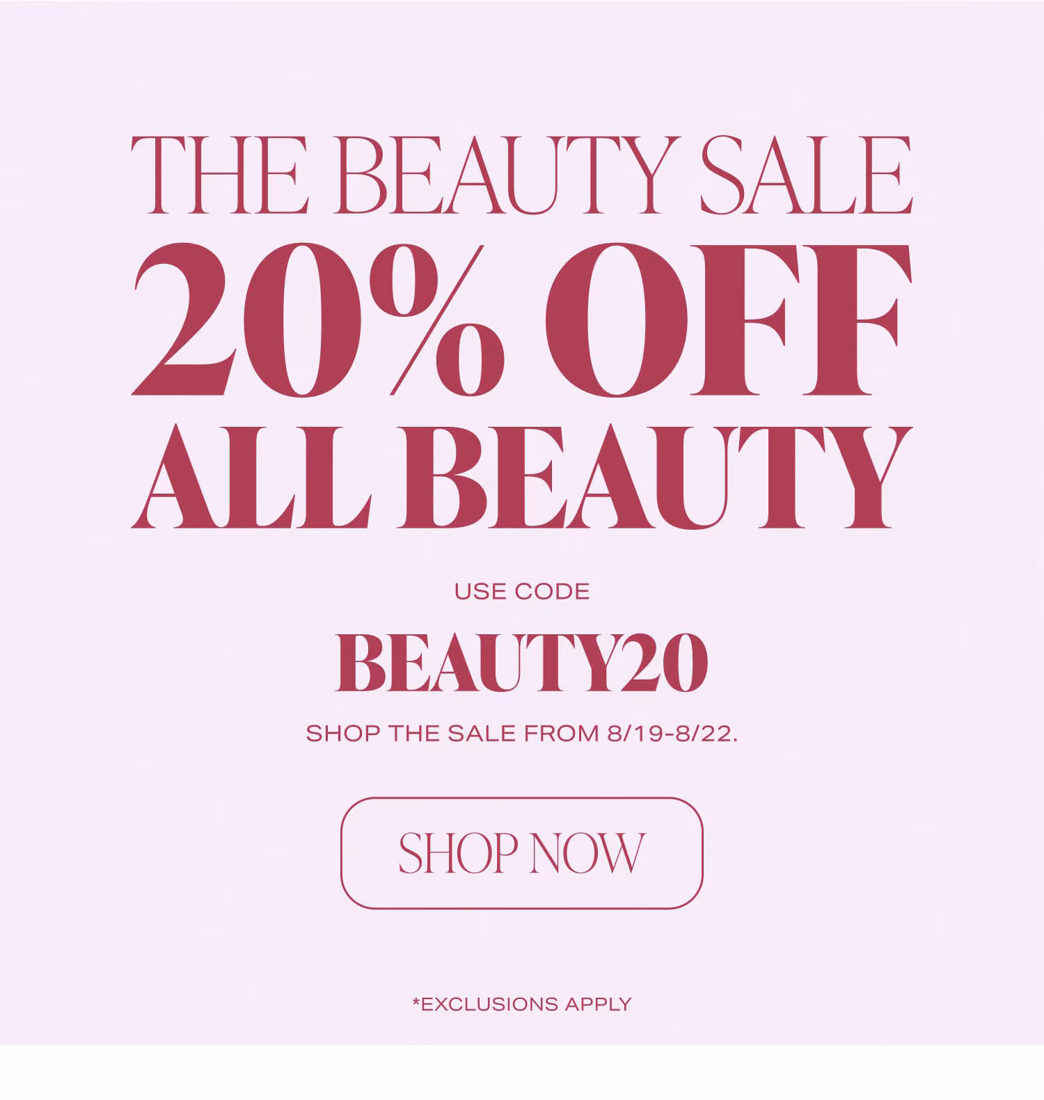 Explore The Beauty Sale