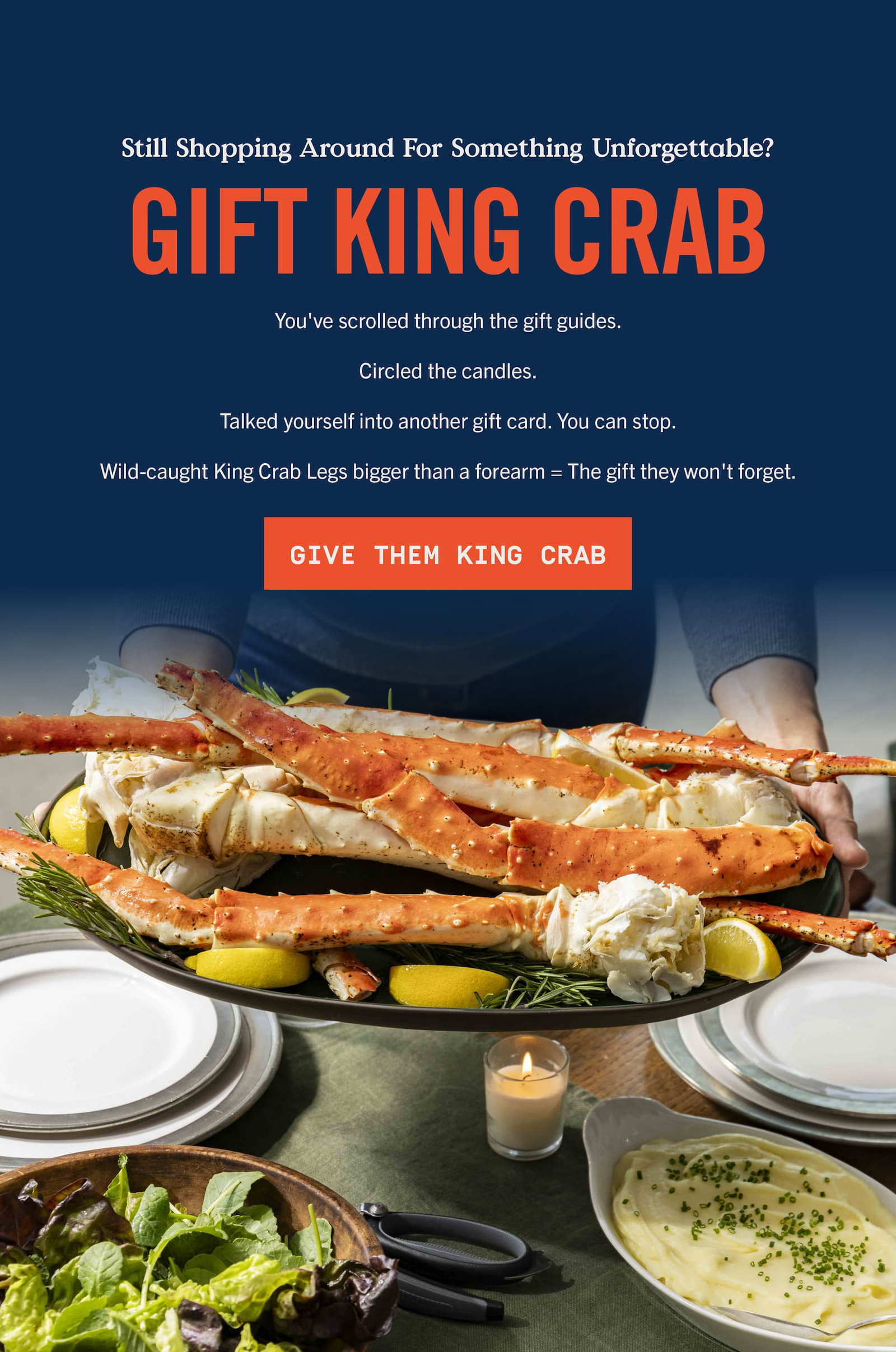 King Crab wrapped for a birthday