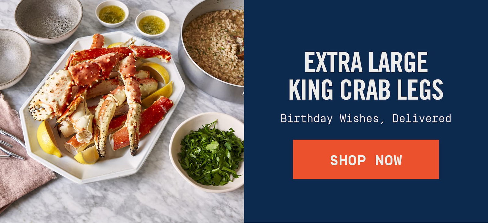 text overlay king crab party pack