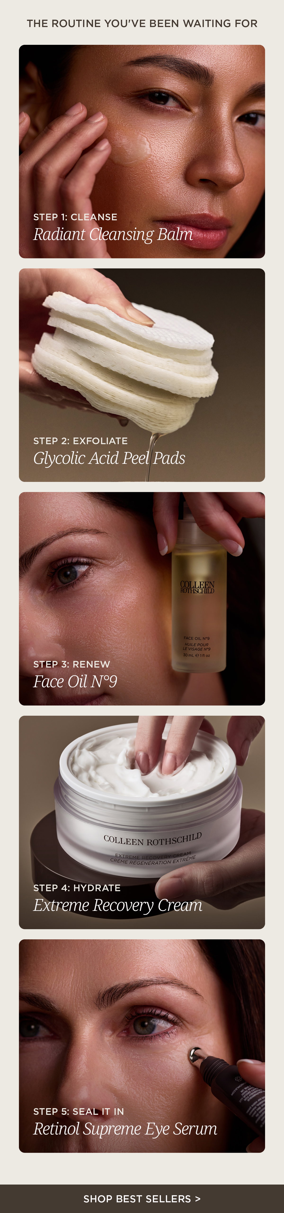 This email reminds shoppers that the Colleen Rothschild Beauty Best Sellers Sale is ending soon with 25% off bestselling skincare. Featured customer favorites include Radiant Cleansing Balm and other top-rated skincare essentials for cleansing, exfoliating, hydrating, brightening, and anti-aging. Shop award-winning best sellers before this limited-time sale ends.