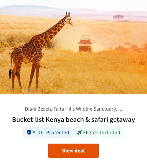 Bucket-list Kenya beach &amp; safari getaway