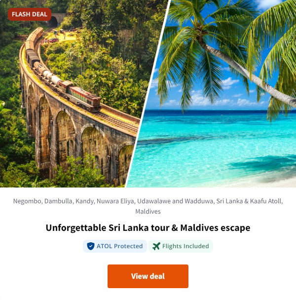 Unforgettable Sri Lanka tour & Maldives escape