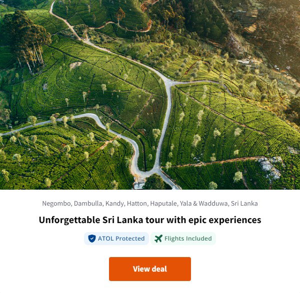 Unforgettable Sri Lanka tour with epic experiences