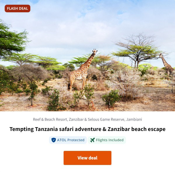 Tempting Tanzania safari adventure & Zanzibar beach escape