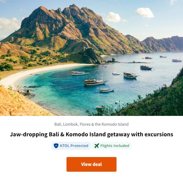 Jaw-dropping Bali & Komodo Island getaway with excursions