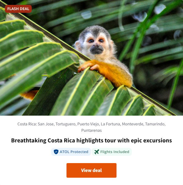 Breathtaking Costa Rica highlights tour with epic excursions