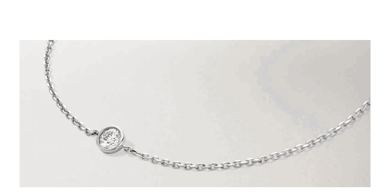 White gold diamond station bracelet.