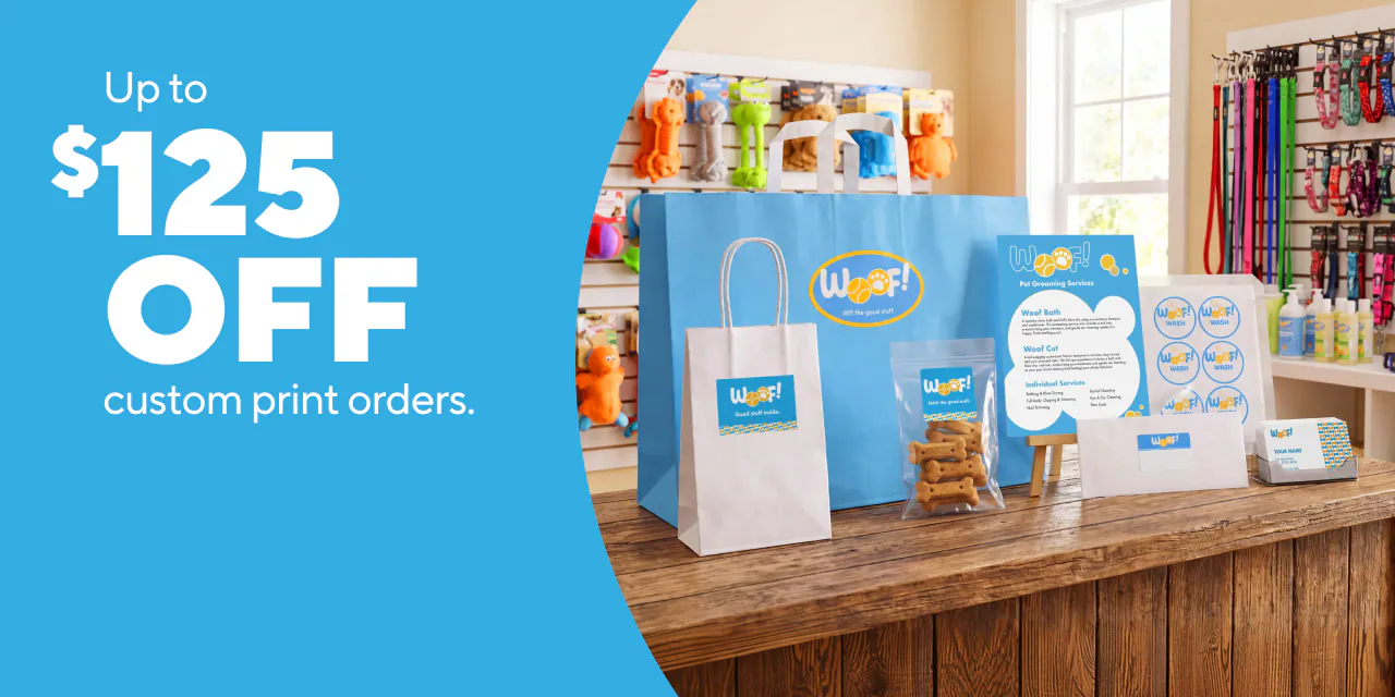 Up to $125 off Custom Print Orders