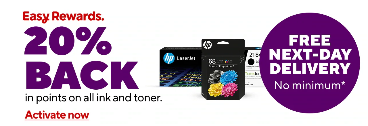 20% Back in Points on all ink & toner.