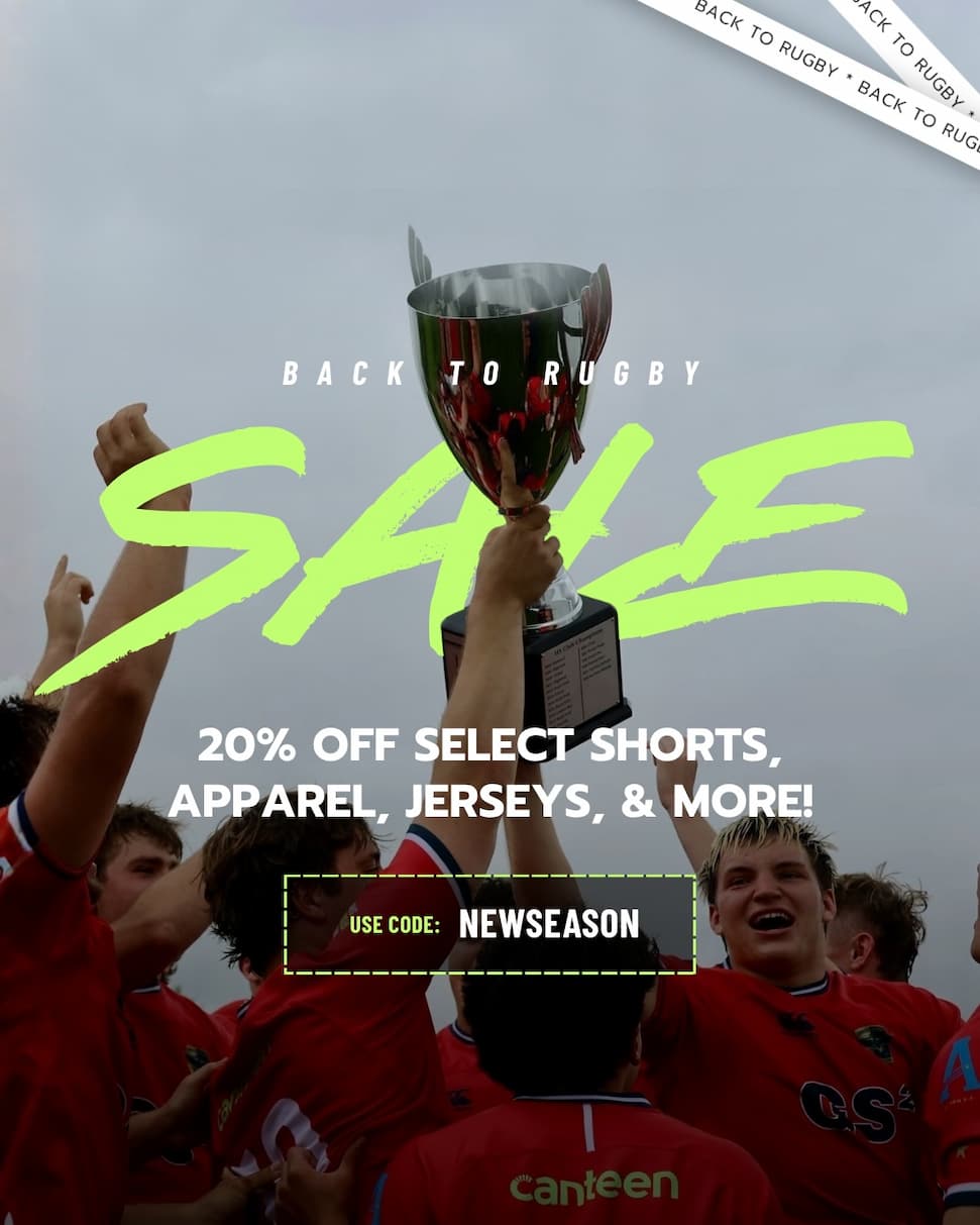 Back to Rugby Sale – save 20% with code NEWSEASON