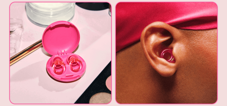 Lifestyle image of Paris pink Loop earplugs