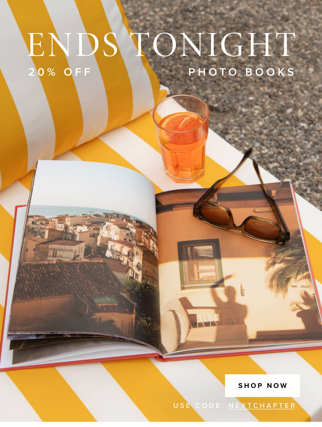 Ends tonight 20% off photo books