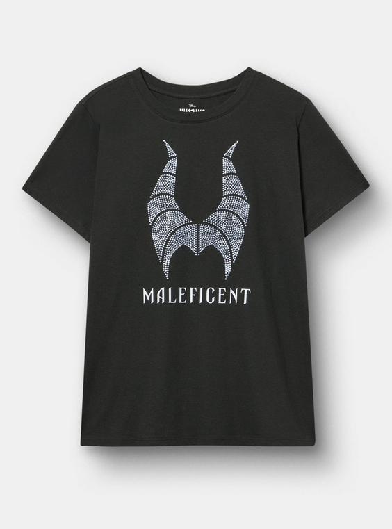 Disney Maleficent Rhinestone Cotton Long Sleeve Tee